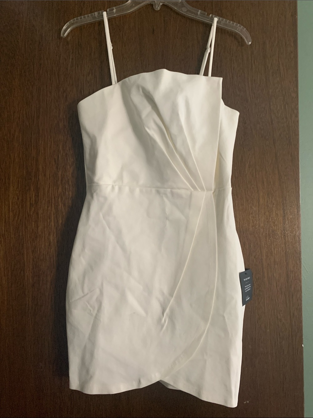 Lulus “Drinks on Me” White Sleeveless Pleated Bodycon Dress